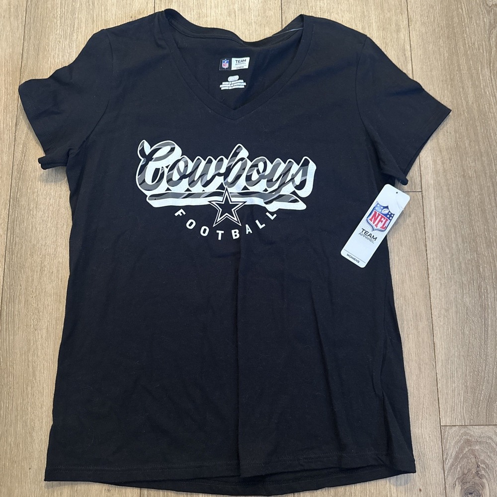 Dallas Cowboys NFL Team Apparel Women's Medium Graphic Tee Shirt S/S NWT